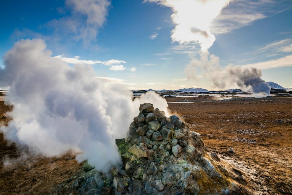 Geothermisches Arial in Iceland